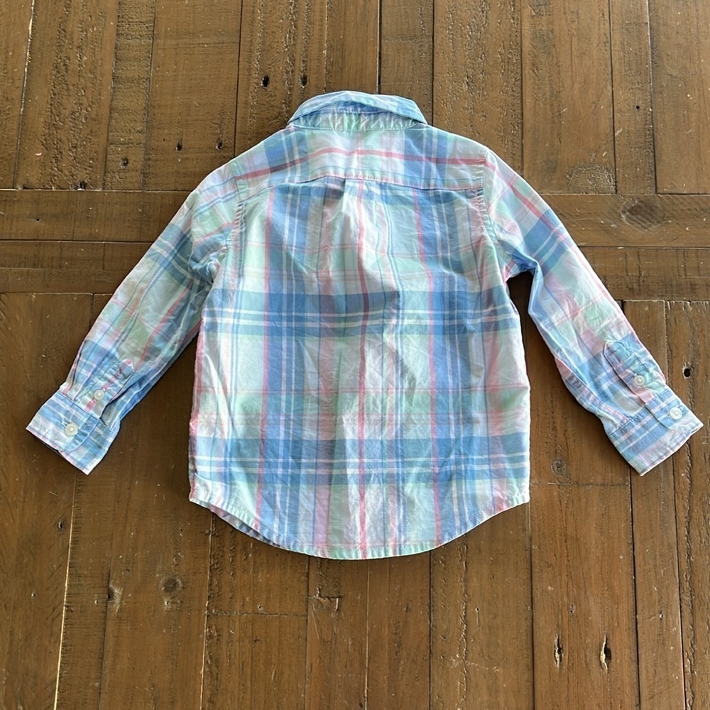Janie and jack pastel plaid button down - Picture 5 of 5